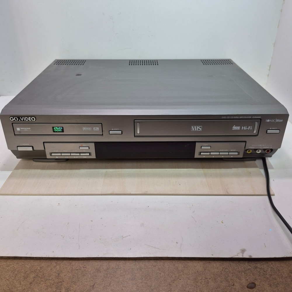 GoVideo SonicBlue DVR4400 DVD VCR Combo Player Dual Deck 4-Head Hi-Fi Silver